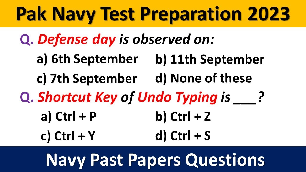 Pak Navy Test Preparation 2023 | Navy Test Preparation 2023 | Pak Navy Past Papers | Pak Navy Test