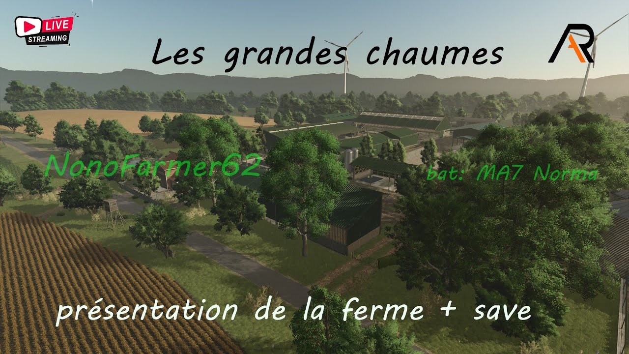 FS25 :  Les grandes chaumes avec bat: MA7  Norma  je vous daonne la save