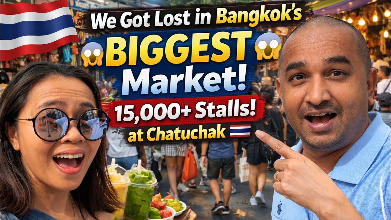 We Got Lost in Bangkok&rsquo;s BIGGEST Market 😱 | 15,000+ Stalls at Chatuchak 🇹🇭