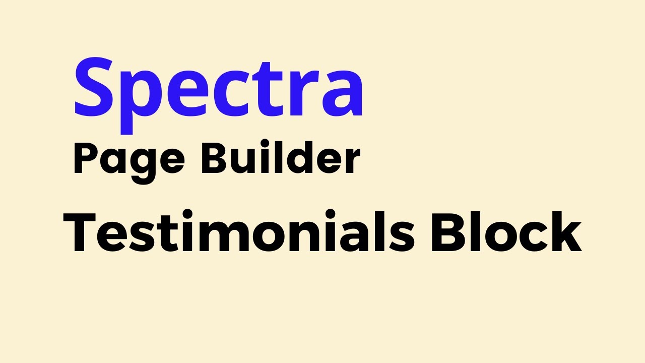 Spectra - How to Use Testimonials Block in WordPress