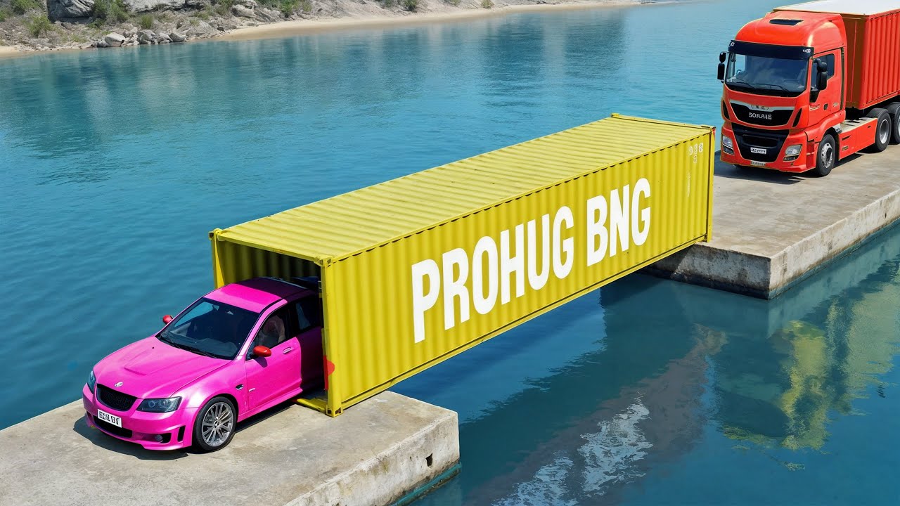Cars vs OPPOSED Container COLLAPSE BRIDGE Challenge #5 - BeamNG.drive Fails & Crashes 2026!