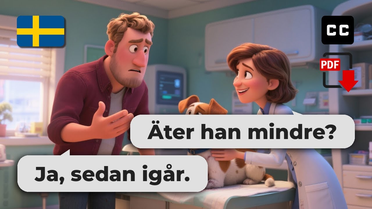 Easy Swedish Conversation – 🐶 At the Vet with Your Dog (Beginner Level)