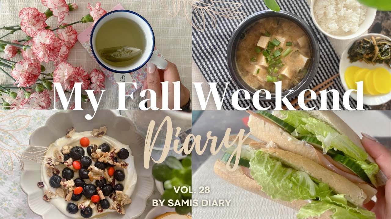 A Relaxing Fall Day | Korean Comfort Food, Homemade Lunch and Dinner Plant Care & Cozy Moments 🍁🌰🐿️🤎