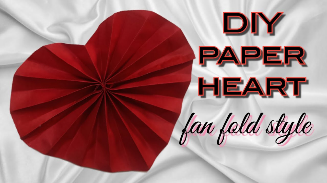 Paper Fan Fold Heart ❤️ | Easy Valentine’s Day Paper Craft | Heart Decoration Idea
