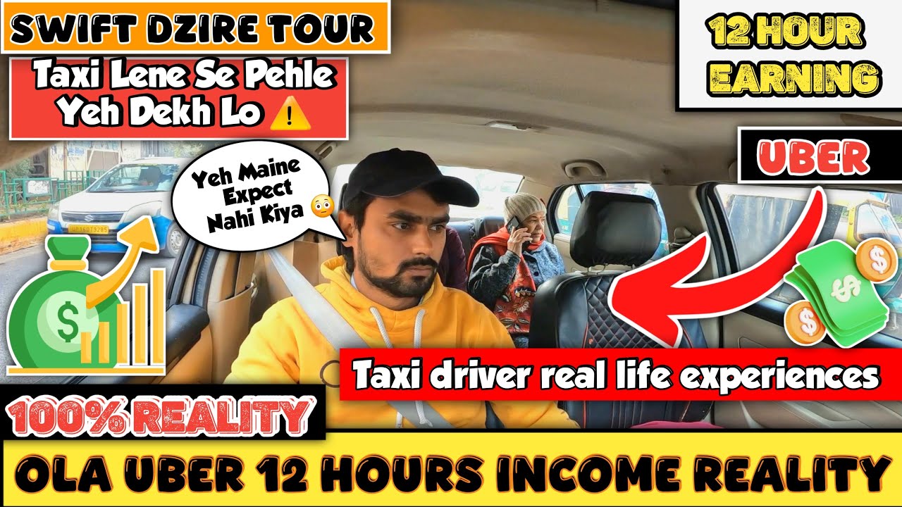 Ola Uber 12 Hours Income Reality 😱 | Swift Dzire Taxi Driver Real Life Experience | Suheb Official