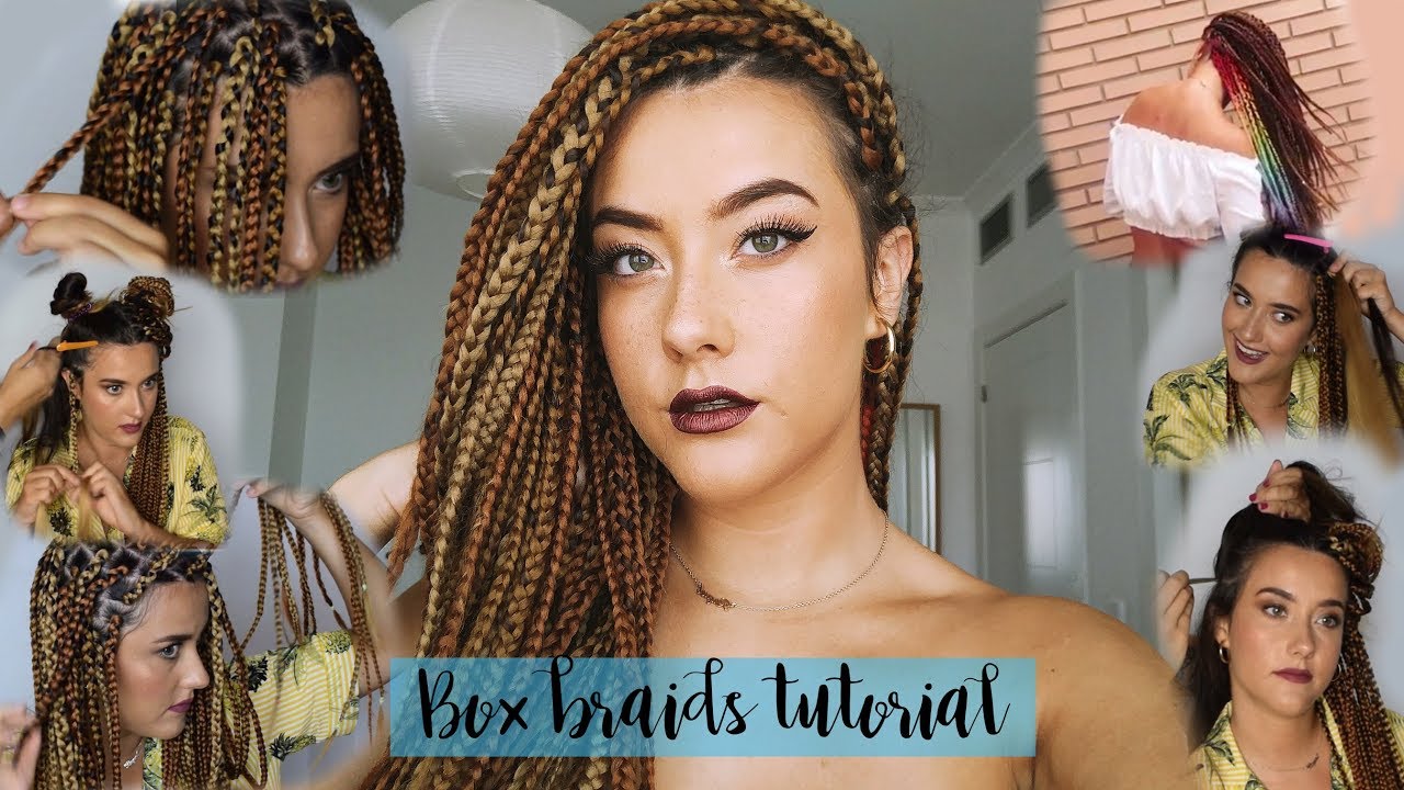 |TUTORIAL BOX BRAIDS EN ESPAÑOL|TRENZAS ARCOIRIS, EN CASA, COMO ME LAVO EL PELO...