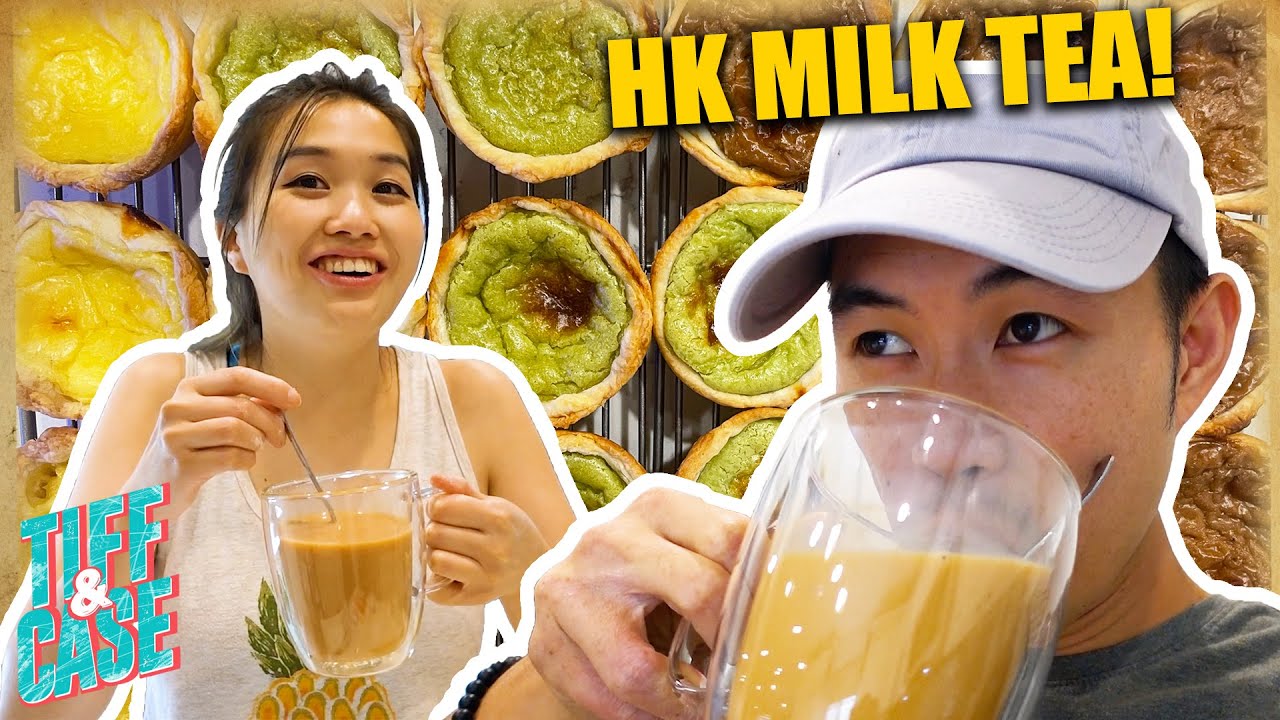 Hong Kong milk tea and egg-tarts with Julia
