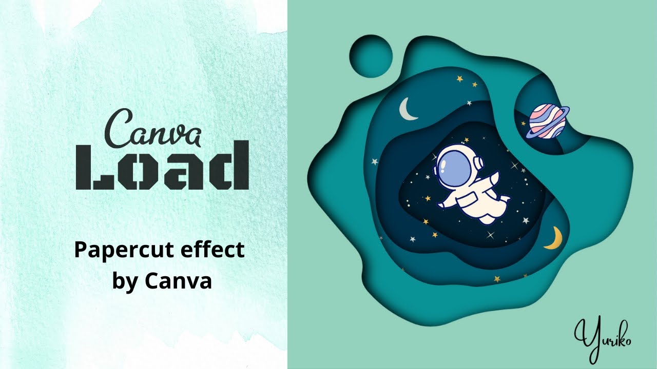 Hướng dẫn tạo hiệu ứng cắt giấy bằng Canva (Paper cut effect) [Canva Load]
