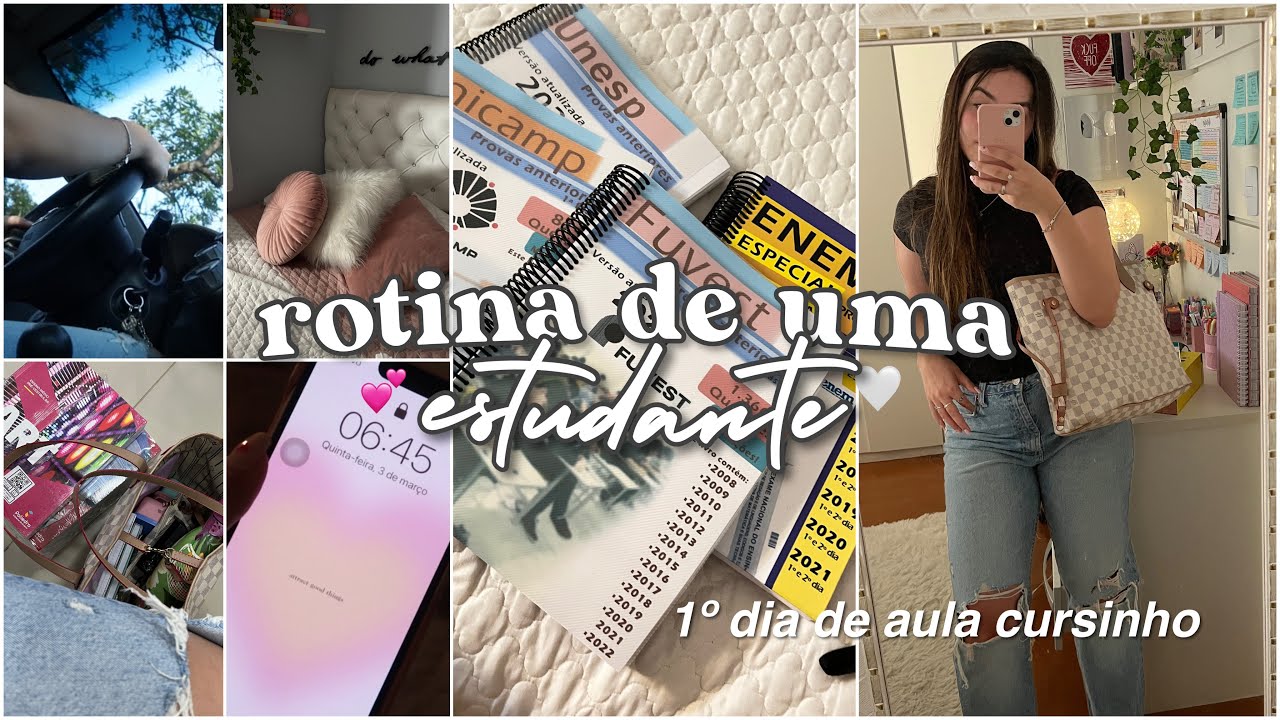 rotina de uma estudante ♡ | 1° dia de aula no cursinho