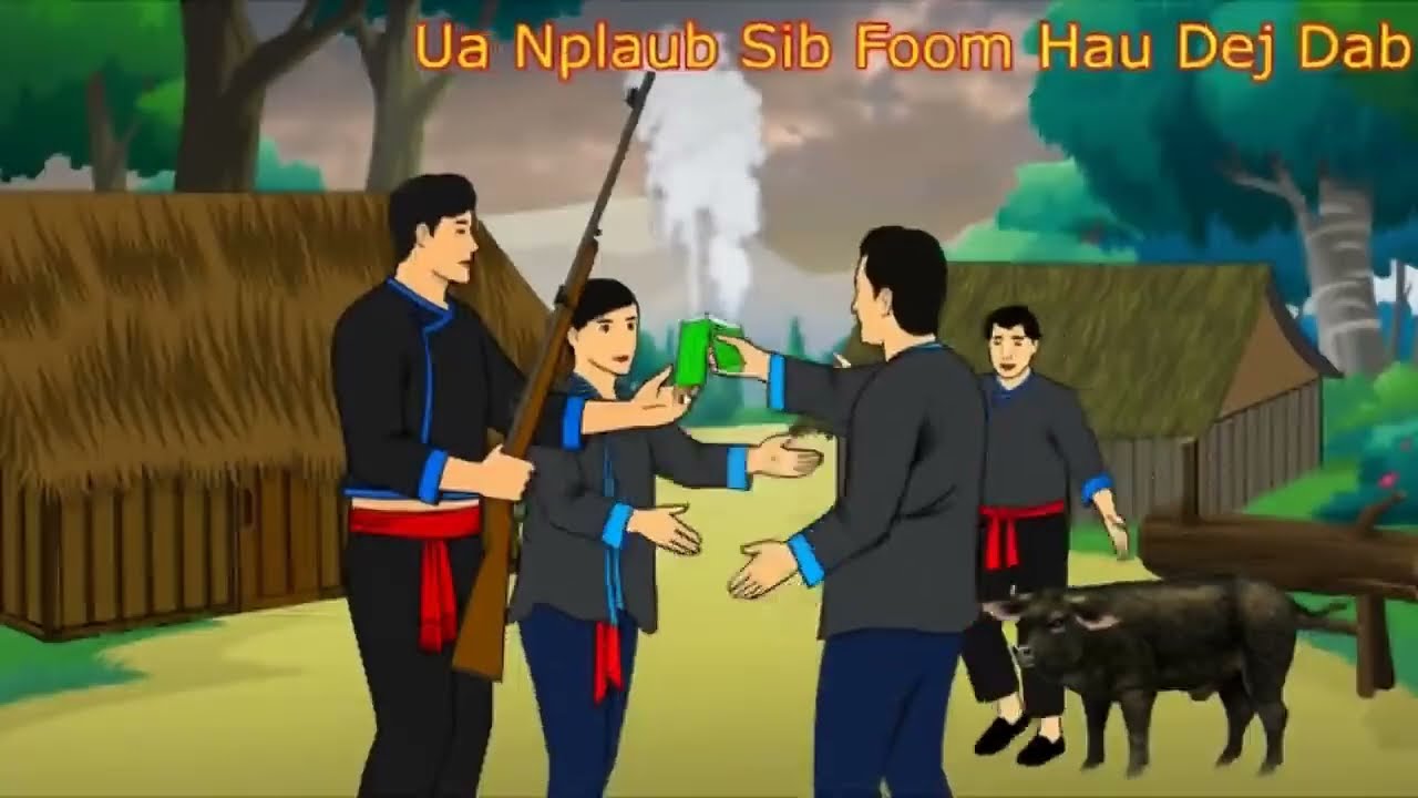 Sab sij huam ua nplaub hau dej dab ( qub dab neeg )