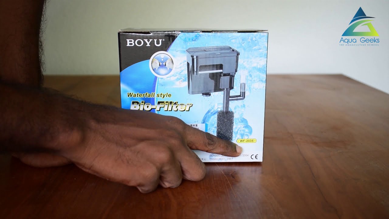 BOYU WF-2035| Hang on Power Aquarium Filter| Biological Filtration for Salt Water and Fresh Water|