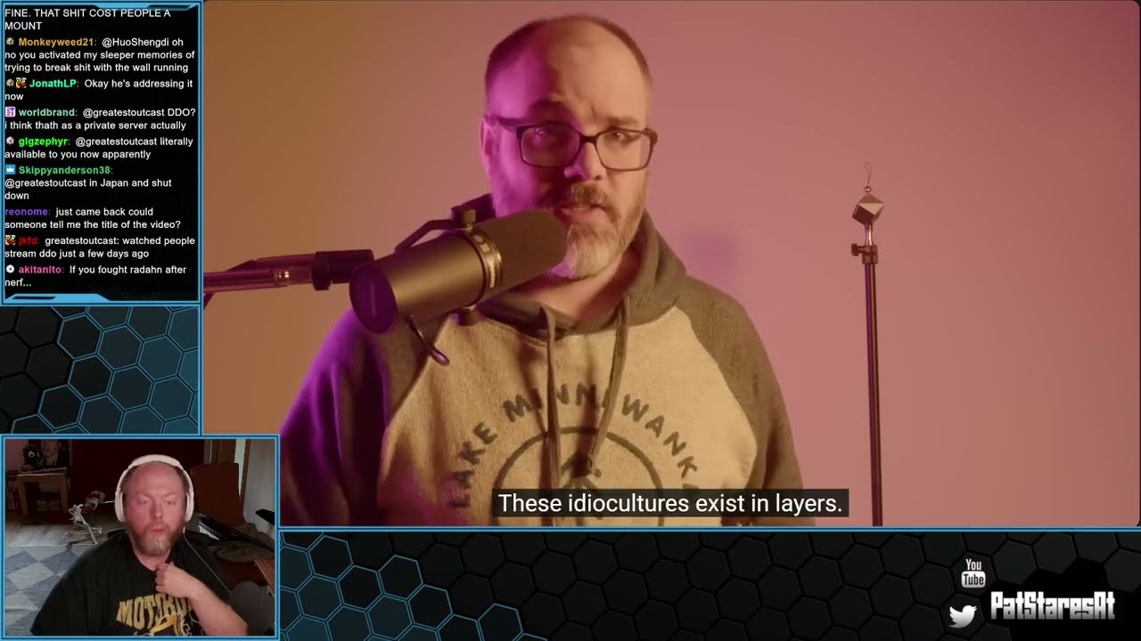Pat Stares At 'Why It's Rude to Suck at Warcraft' By Folding Ideas