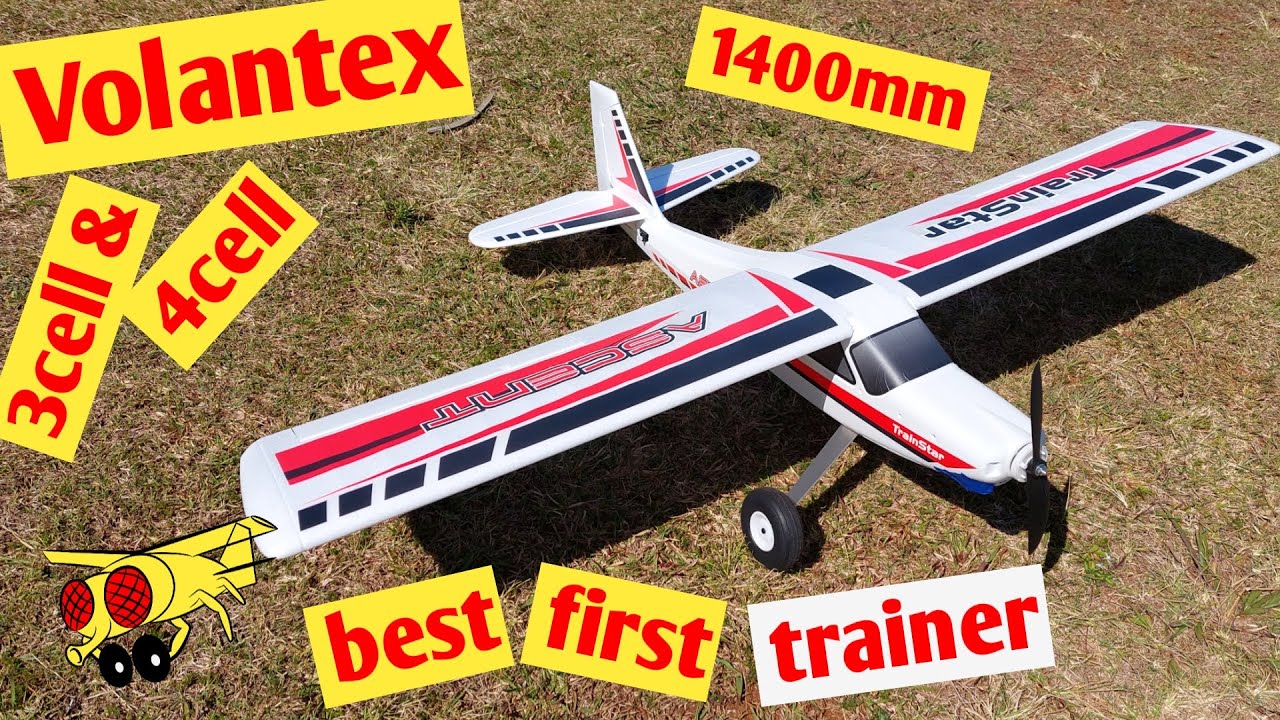 Volantex TrainStar Ascent 3s & 4s maiden Flight RC Trainer Plane Aircraft ascent 747-8