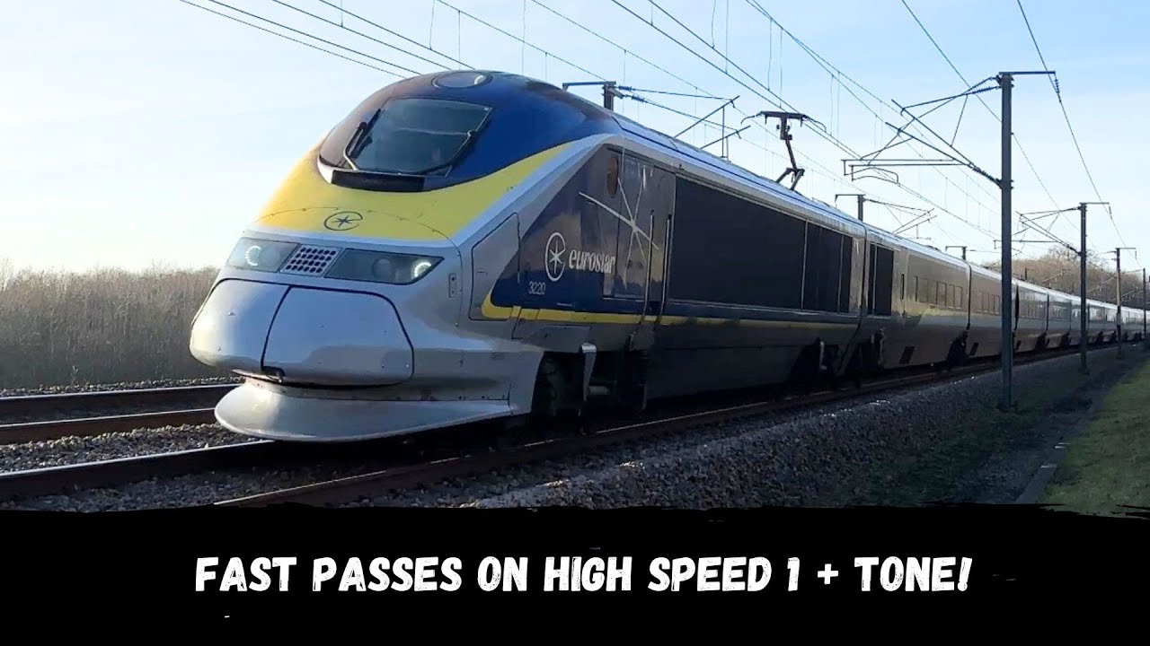 Class 373 horn! FAST Eurostar and Class 395's on HS1 - Class 373's & 374's