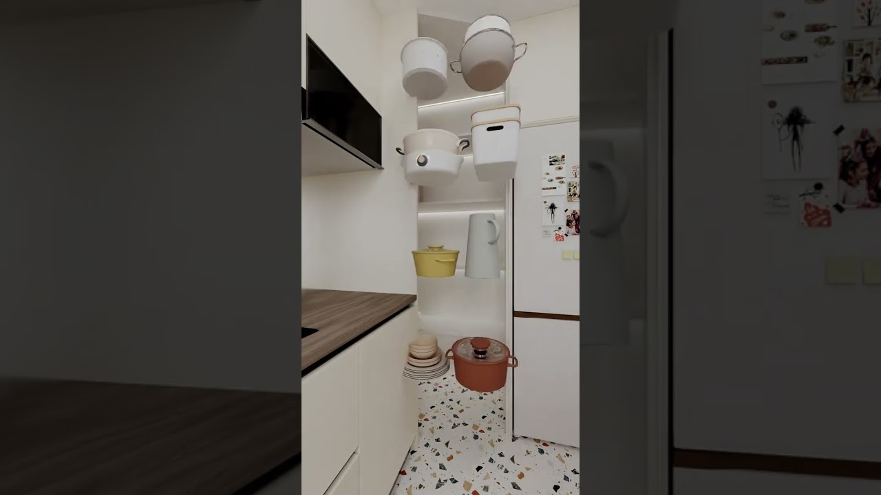 The secret design to a spacious kitchen! #RestaurantRenovation#Renovation #WholeHouseCustomization