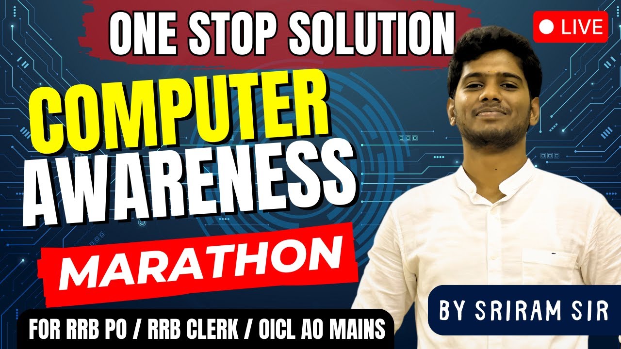Complete Computer Awareness for 2026 in 7.5 Hours 🔥 RRB , LIC, OICL, NICL, NIACL | Tamil | Sriram
