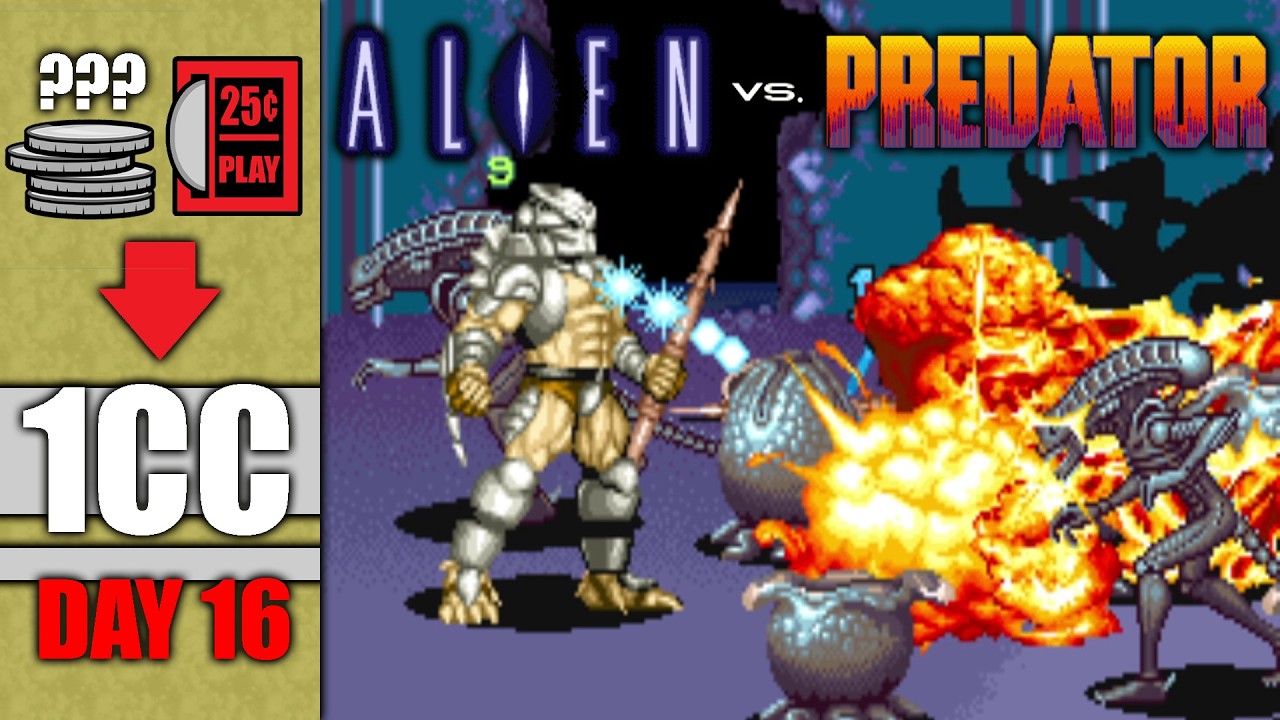 Can I Beat ALIEN vs PREDATOR on 1 Quarter?! A 1CC Journey (Day 16)