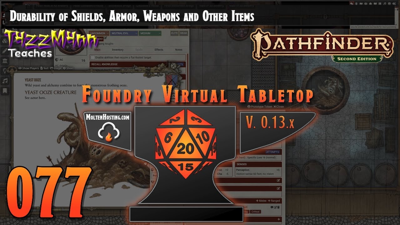 FVTT V13 (PF 2e) FtGU E077 ~  Durability of Shields, Armor, Weapons and Other Items