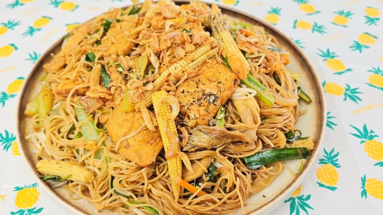 Cách Làm Bún Gạo Xào Rau Củ Nhanh Gọn - Hoài Nam Food