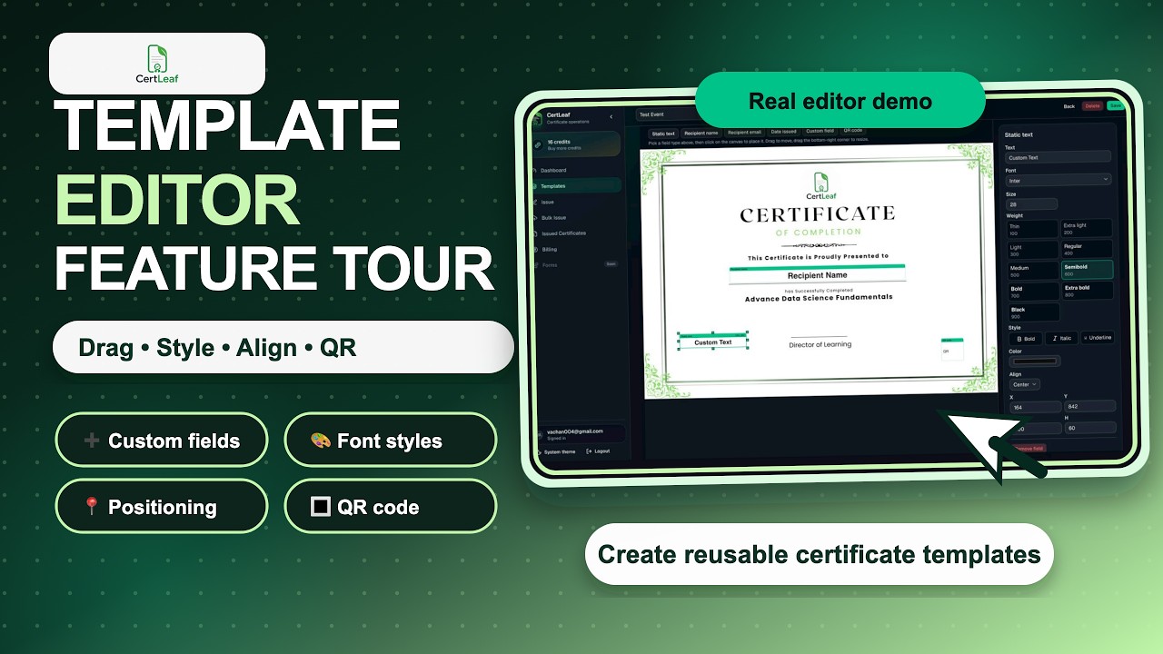 How to Create & Issue Verifiable Certificates in Minutes | CertLeaf Demo