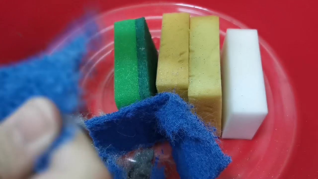 ASMR Sponge Party | Dry and Soapy Ripping | Sponge, Scourer Destroy Sound