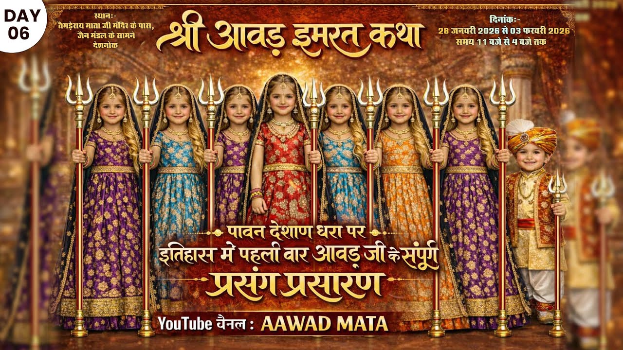 Day 06 !! Shri Awad Imrat Katha !! श्री आवड़ इमरत कथा देशनोककथा वाचक:- श्री भंवर दान रतनू