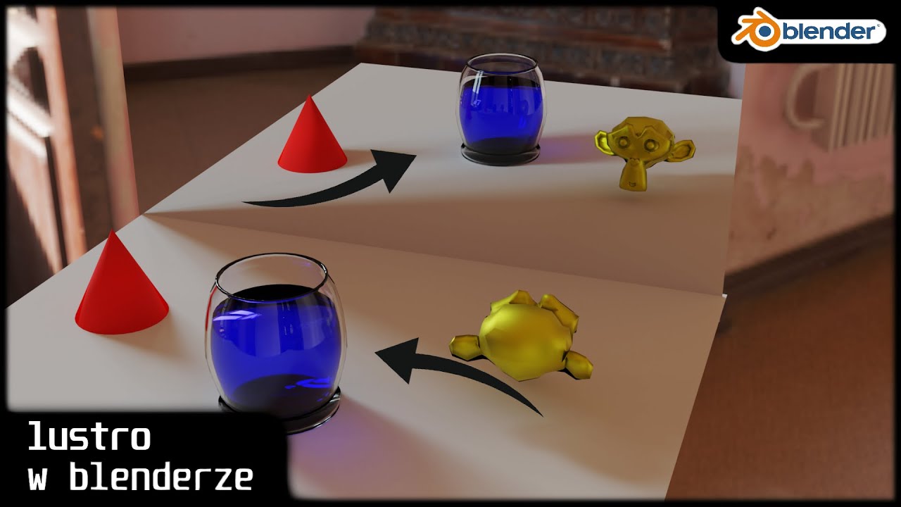 jak zrobić lustro w blenderze w cycles i eevee