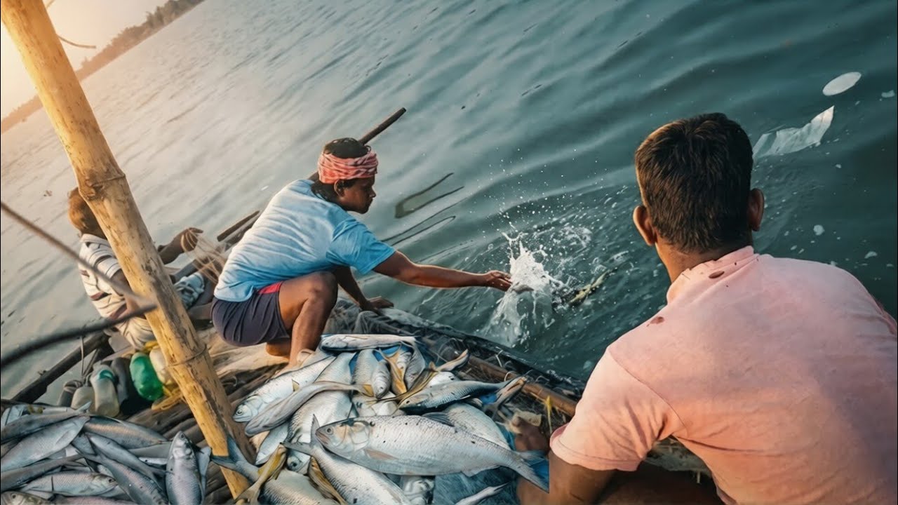 নদীতে জাল দিয়ে ইলিশ মাছ ধরলাম!|| Hilsa fish catching 2026
