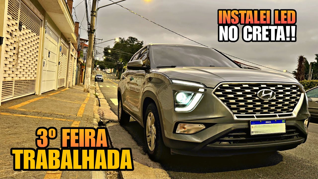 Primeira terça de 2026 + instalação de LED no Creta ✅