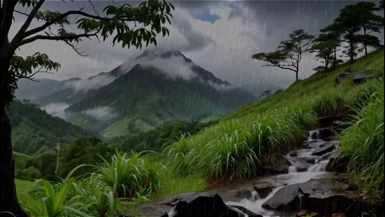 Rain Sounds Without Thunder | Calm Sleep White Noise