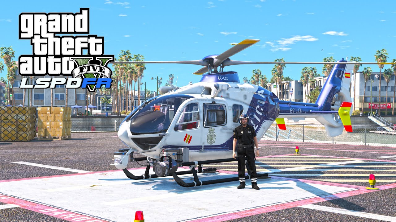 HELICOPTERO de la CNP ( PARO UN VEHICULO desde el AIRE ) | -  LSPDFR  #1183