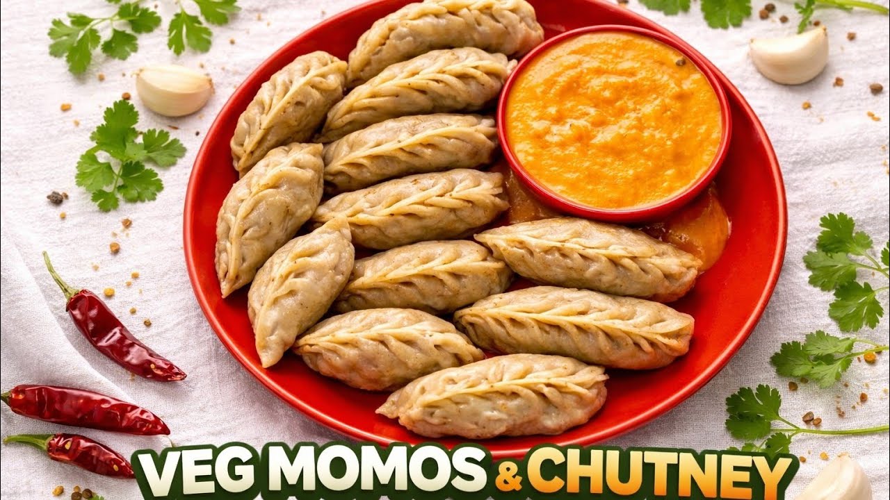 Healthy Atta Momos Recipe | Gehu Aatte ke Soft and juicy Momos with Red Chutney😋