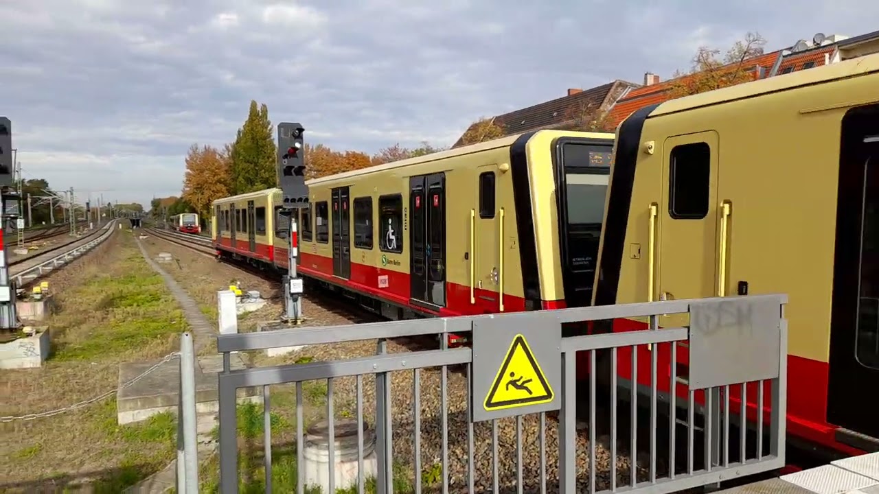 Ausfahrt der S45 nach Südkreuz BR 483/484+Zwangsbremsung
