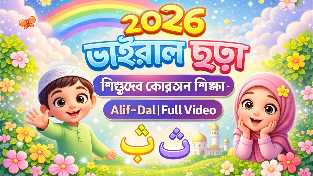 ২০২6 সালের ভাইরাল ইসলামিক ছড়া 🌙 | শিশুদের কোরআন শিক্ষা | Alif–Dal | Full Video