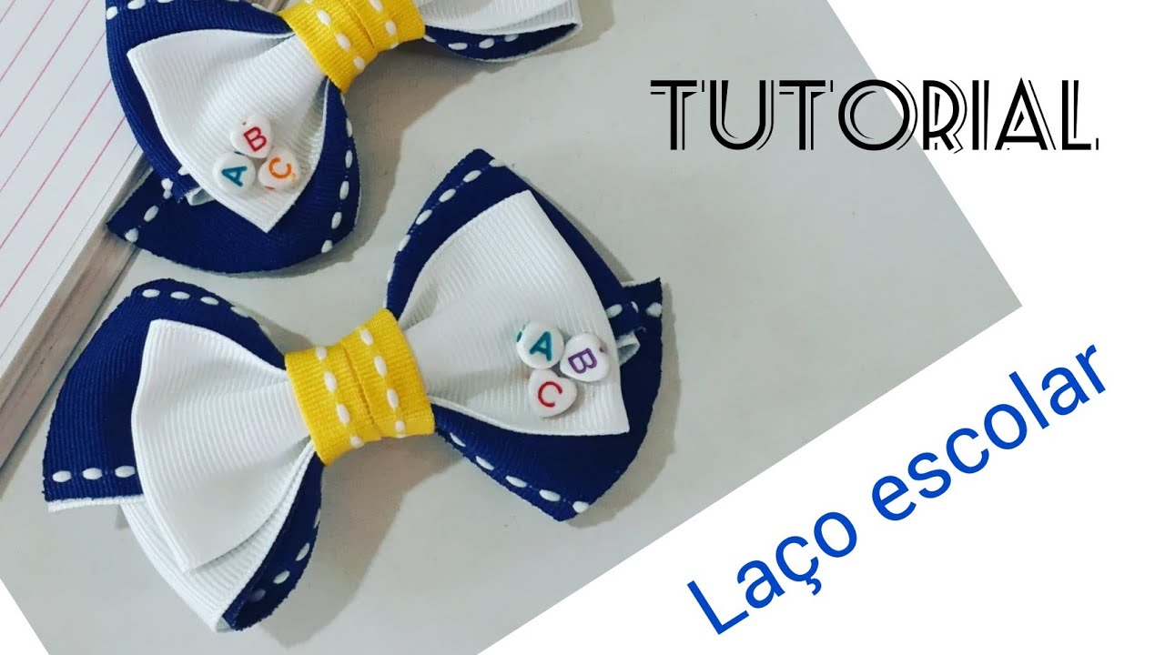 🎀Laço escolar 📚 Fácil e vende muito! #pap #lacoescolar #iniciantes