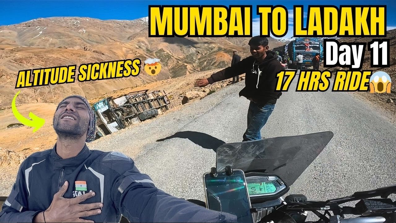 MUMBAI TO LADAKH DAY 11 | Pangong to Manali 17 Hour Ride 350 Km 🤯 | Xpulse 200 | Ladakh Ride 2024
