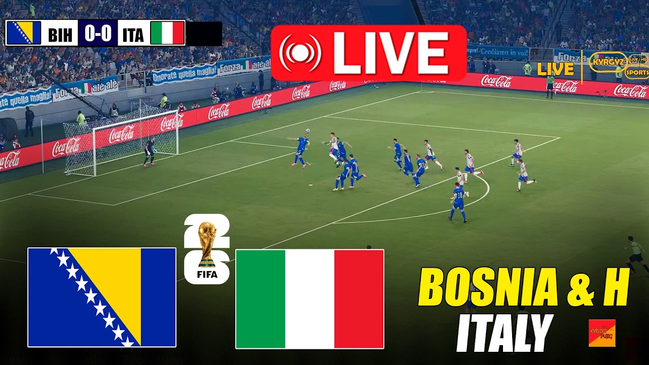 🔴LIVE : BOSNIA HERZEGOVINA vs ITALY | eFootball PES 21 Simulation Gameplay