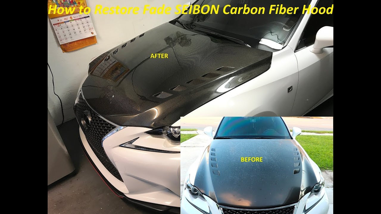 How To Restore SEIBON Carbon Fiber Hood With Compound And Polish