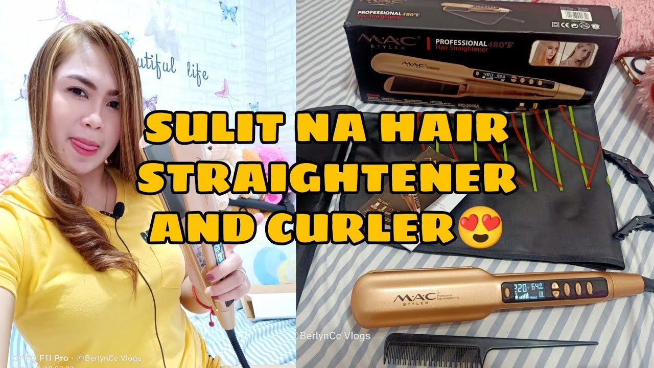 MAC GOLD Hair Iron(Ceramic Titanium)Unboxing,Try on(Complete Tutorial|How to Use)Sobrang Sulit