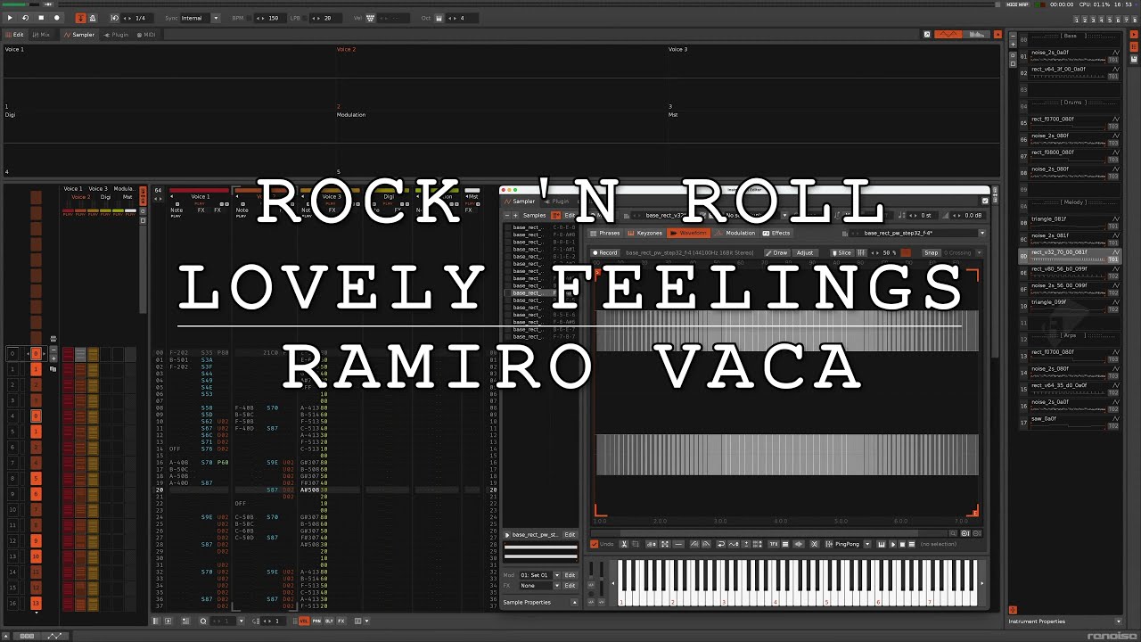 Ramiro Vaca - Rock 'n Roll - Lovely Feelings [C64 cover in Renoise] 🎹