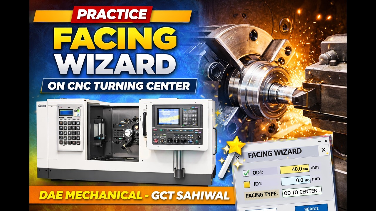 Practice of Facing Wizard on CNC Turning Center
