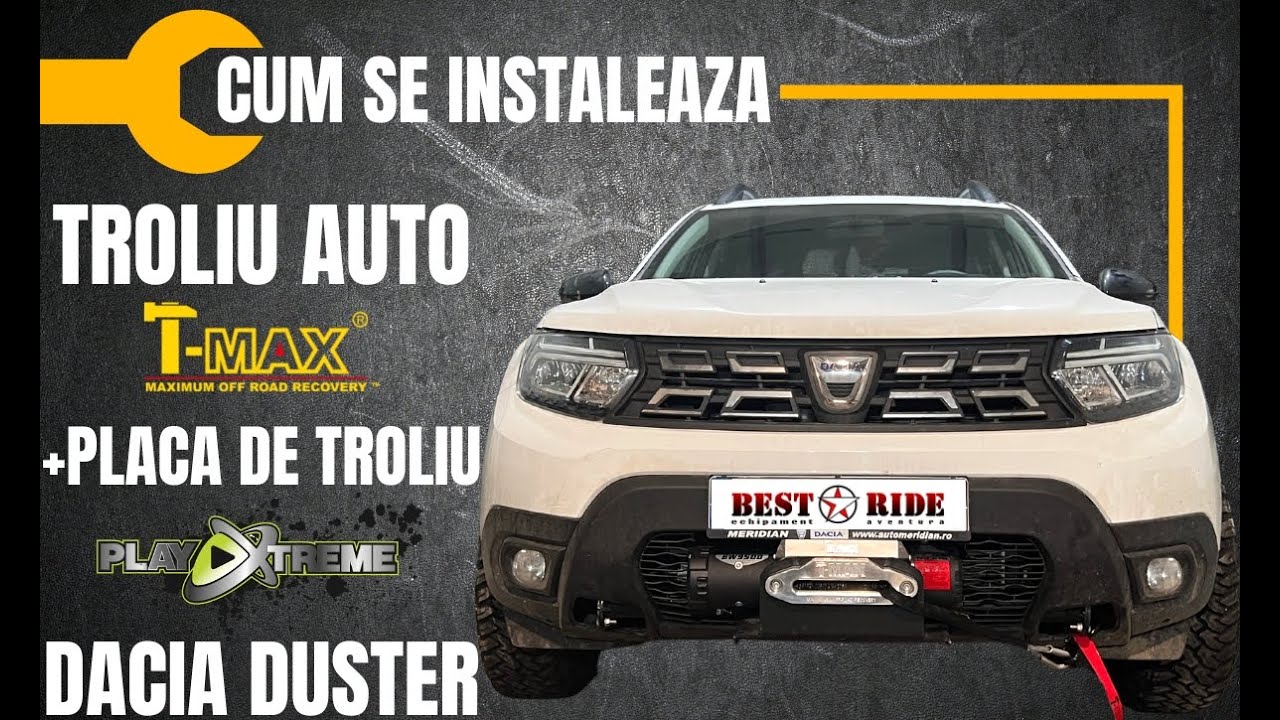 Cum se instaleaza Troliu T-Max + Placa de troliu Play Xtreme pe Dacia Duster