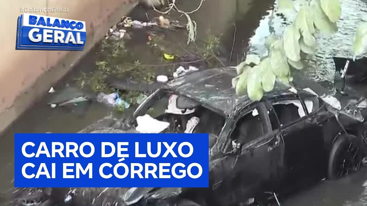 Carro de luxo cai em córrego e deixa dois mortos na zona sul de São Paulo