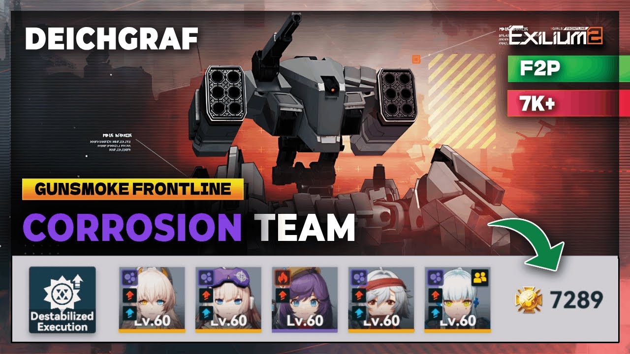 GUNSMOKE FRONTLINE : DEICHGRAF | CORROSION TEAM WITH KLUKAI & LIND | F2P 7K+ [GFL2: EXILIUM]