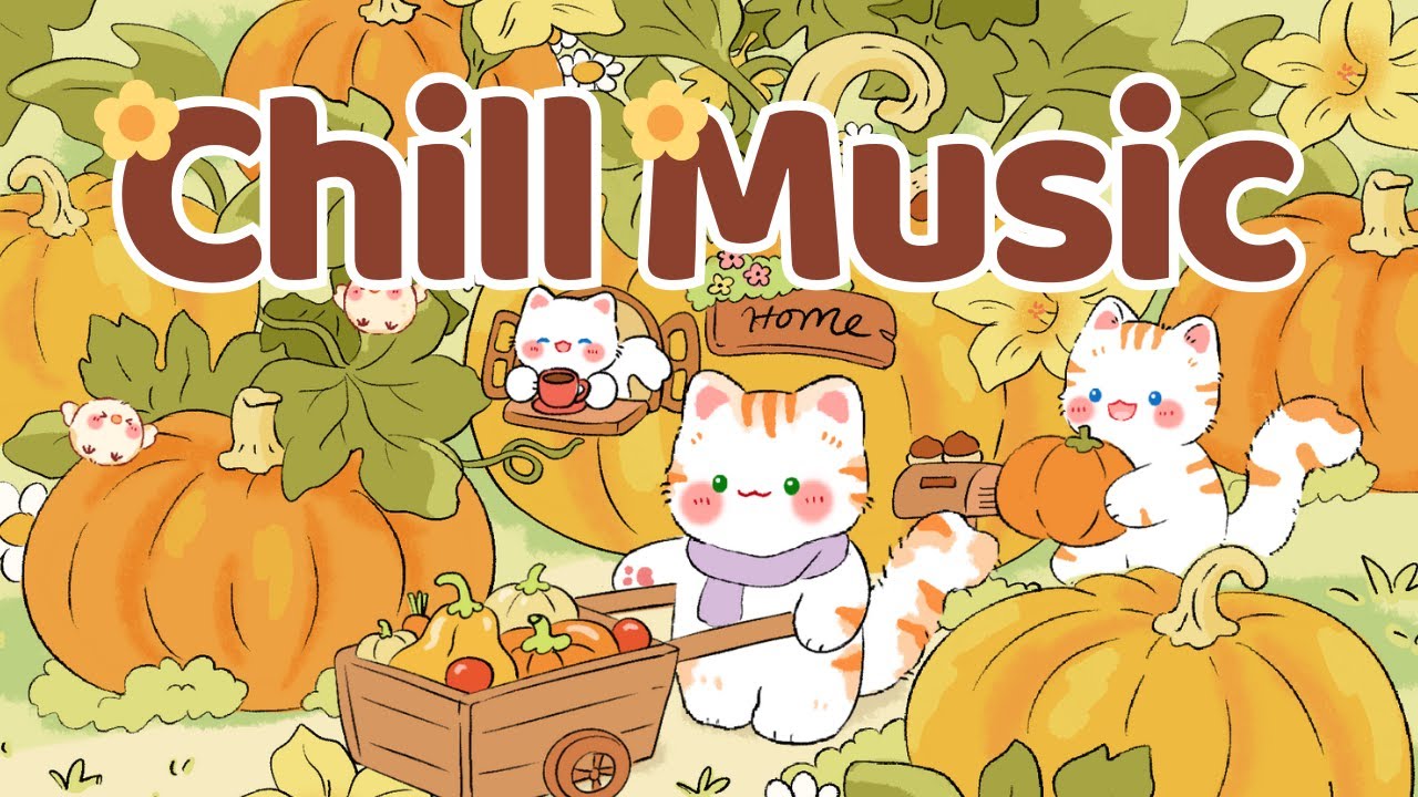 Chill Music 🍂🍠Lofi Kitty 🍘2 Hour Cafe Song 🍓🌷Stream cafe☕ cute & relaxing 🎶 Make Your Day Better