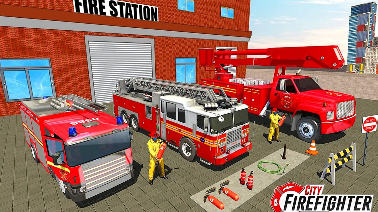 Firefighter Hero Emergency Fire Truck *** simulator Rescue Games ** android gameplay