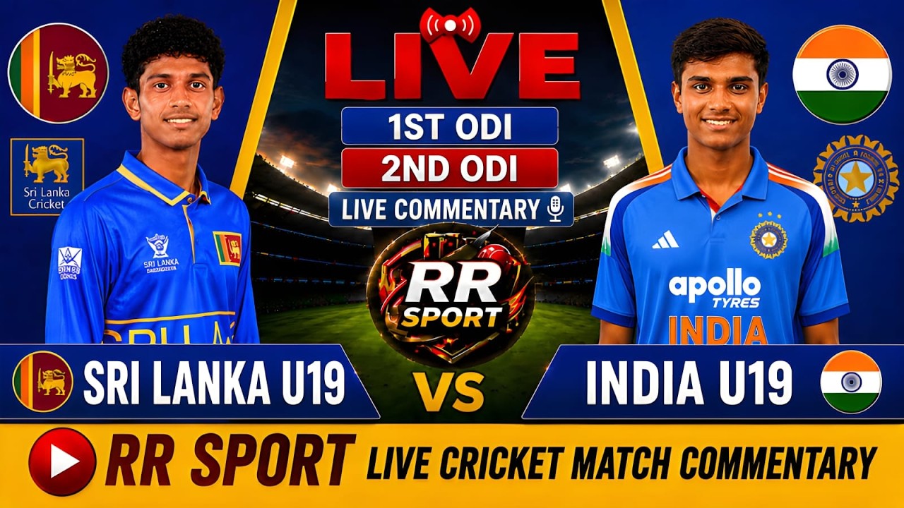 India U19 vs Sri Lanka U19 Live Score | 2nd Youth ODI Live Commentary | RR Sport