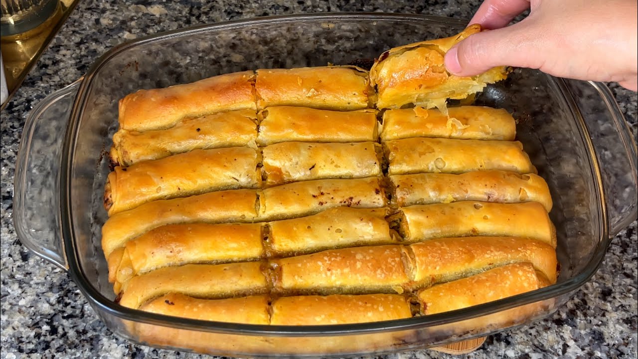 بعجين بسيط وحشوة روعة لذيذة بزاف😍 فطائر  مقرمشة وجديهم لي العشاء والكوتي وغينفعك مع وليدات المدرسة