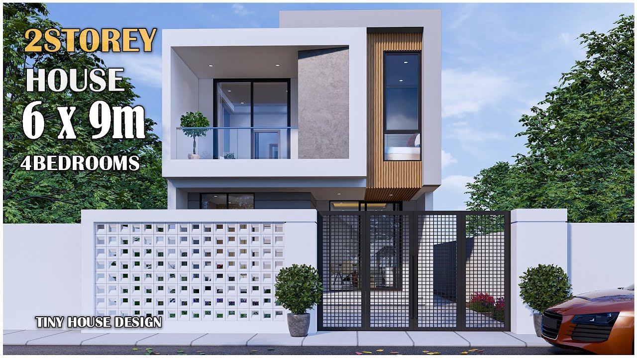 Modern 2storey Small House Design | 6m x 9m with 4 Bedrooms (Simple life)