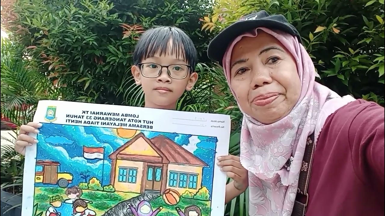 Lomba mewarnai gambar HUT kota Tangerang di Kecamatan Larangan Juara 2 TK ALAM AINI 